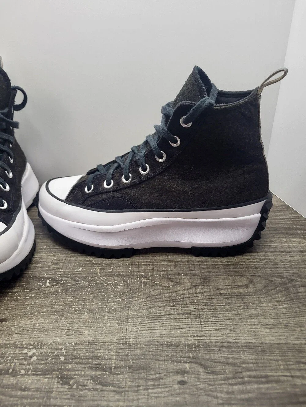 Converse Run Star Hike High Top Black Ice Athletic Sneakers Womens Size 7.5 - Picture 2 of 10